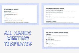 All Hands Meeting Agenda Templates to Foster Collaboration