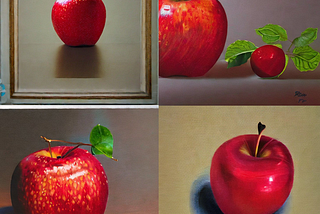 Stable DIffusion “red apple”