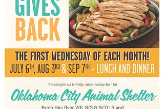 OTB Gives Back — July, August and September dates