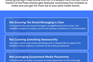 Five Biggest Mistakes Brands Make With Press Articles