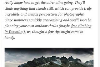 A great instruct for adventure photographic-Photog Tip of the Week