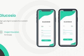 Sign up and Sign in Page Design For An Imaginary Brand — Glucosio