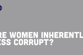 Connecting gender & corruption