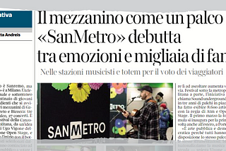 «San Metro» a Milano: il festival sotterraneo dei giovani artisti esordienti nelle stazioni di…