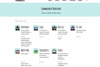 The PixelBeasts Community Tool