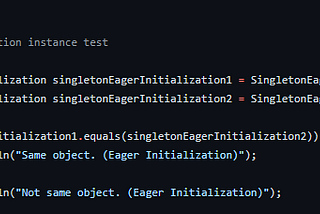 Eager Singleton Initialization Kullanımı Sample
