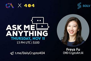 AMA Recap 404 Daily Crypto with CryptoArt