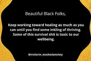 Black Folks is it Normalcy or Trauma?: Rooting for all of us in our healing