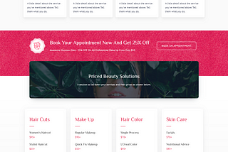 Makeup studio website