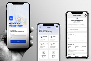 Small scale warehouse management app design UI/UX case study