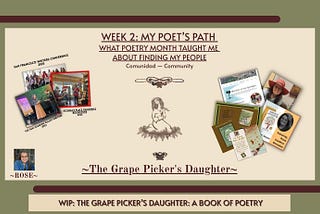 images of the writer sharing her work and reading