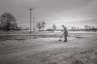 The Old Man And A Broom