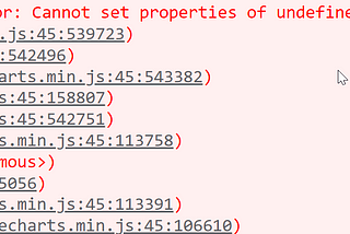 Failed to run code TypeError: Cannot set properties of undefined (setting ‘dataIndex’)