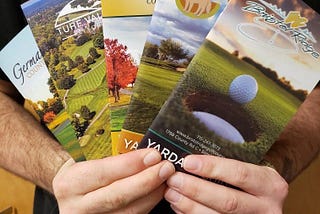High-quality yardage cards