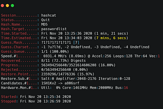 Password cracking — how fast?