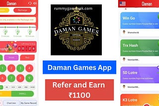 Daman Games Apk Download | Refer and Earn Rs 5000