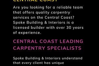 Carpentry Central Coast