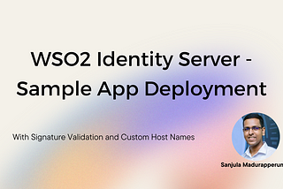 Testing out WSO2 Identity Server sample apps