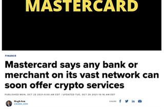 Crypto News: Another Strong Crypto Push from MasterCard/Bakkt