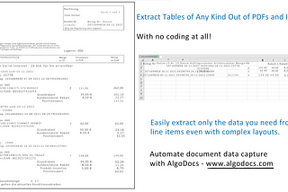 AlgoDoc extracts Tables easyly