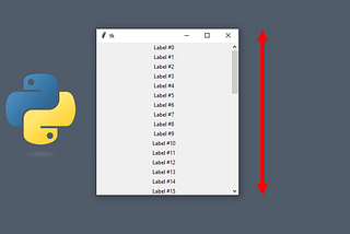 Implementing a Scroll View Widget in Tkinter
