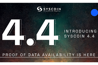 Masternode Mandatory Upgrade to Syscoin 4.4