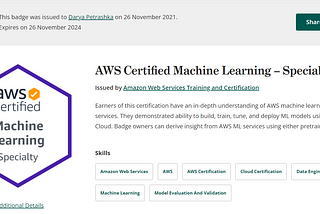 AWS Machine Learning Specialty: you can do it!