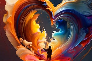 Positivity in heart abstract image
