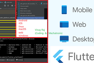 Run flutter app on different platform || Mobile, Desktop, Web