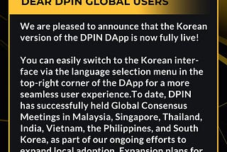 Announcement: DPIN DApp Korean Version Officially LaunchedDPIN DApp Korean Version Officially…