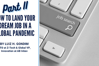 Part 2: How to Land Your Dream Job in A Global Pandemic: A 3-Part Guide with a Professional Career…