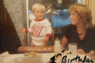 Photo of author at table when he was young.