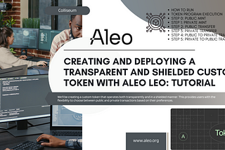 Creating and deploying a transparent and shielded custom Token with Aleo Leo: tutorial