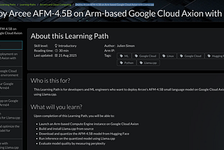 Deploy Arcee AFM-4.5B on Arm-based Google Cloud Axion with Llama.cpp