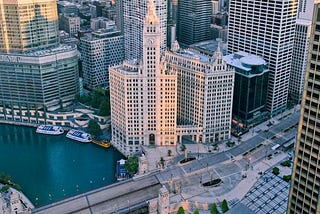 The deserted bridges in Downtown Chicago following the start of the pandemic. Photo courtesy of Sal Lopez