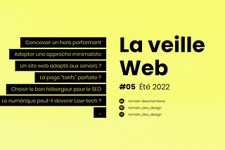 La veille web #5 Été 2022