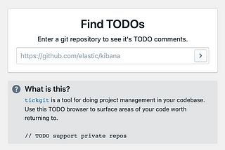 A TODO Finder for Public Git Repositories
