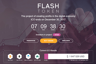 Project Flash Token and how to participate in ICO?