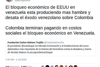 ¿Qué fue primero? ¿Los venezolanos opinando acerca de Petro? ¿O Petro opinando acerca de Venezuela?