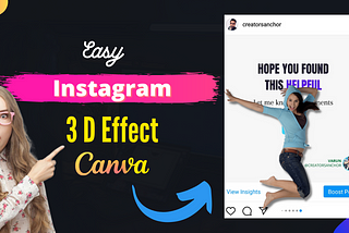 How to create Instagram 3D pop out effect in Canva | Easy Canva Tutorial
