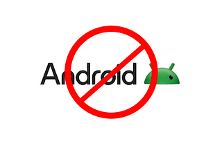 Not allowed sign for Androids.