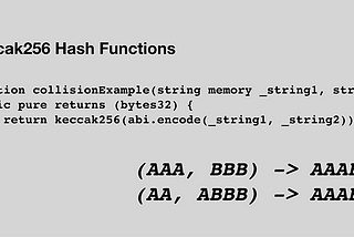 Hashing Functions In Solidity Using Keccak256