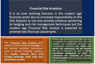 Finance and Risk Analytics in Banking