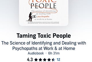 Book Review: Taming Toxic People
