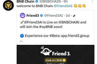 ❗FREE tokens from the Friend3 project❗