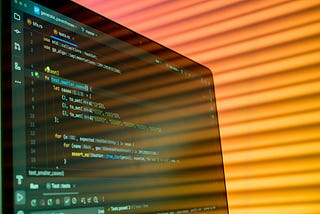 A computer screen with code