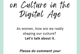 Nudity and Women’s Influence on Culture in the Digital Age