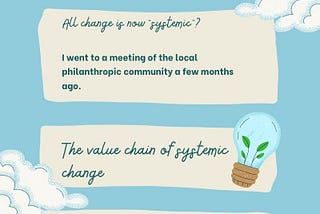 The value chain of systemic change: the climate example