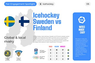 We are happy to share our very first Fan Engagement Spotlight: Sweden vs Finland in the Ice Hockey!
