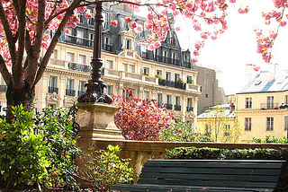 Springtime Park, Paris, France